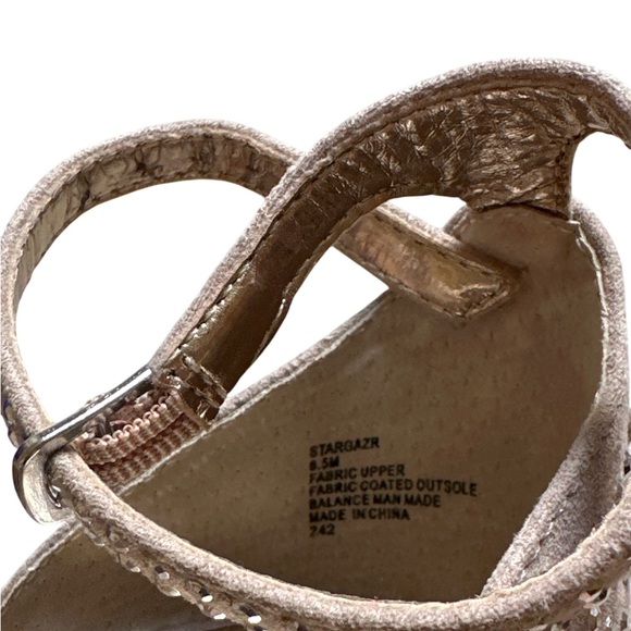 Sparkling Party High Heels Sz 8.5M Strappy Ankle Open Toe Rhinestone - Picture 7 of 8